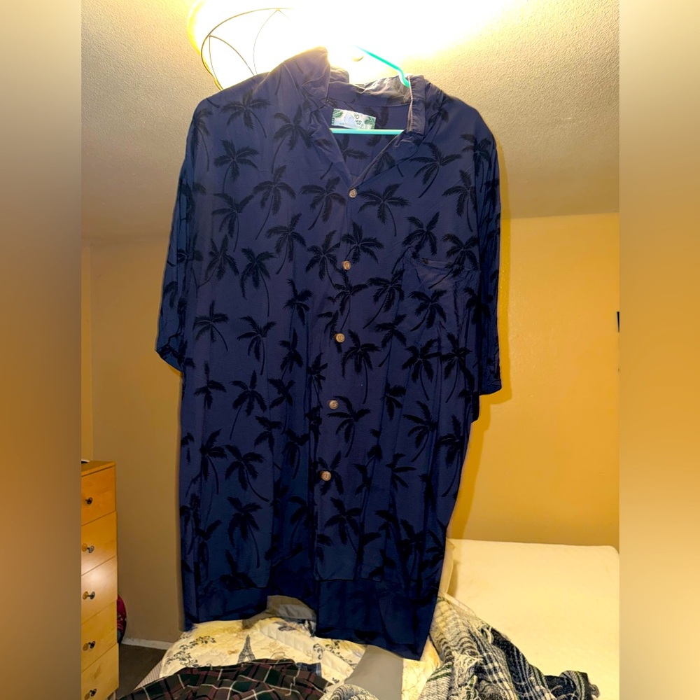 Two palms Rayon Hawaii shirt Xl
